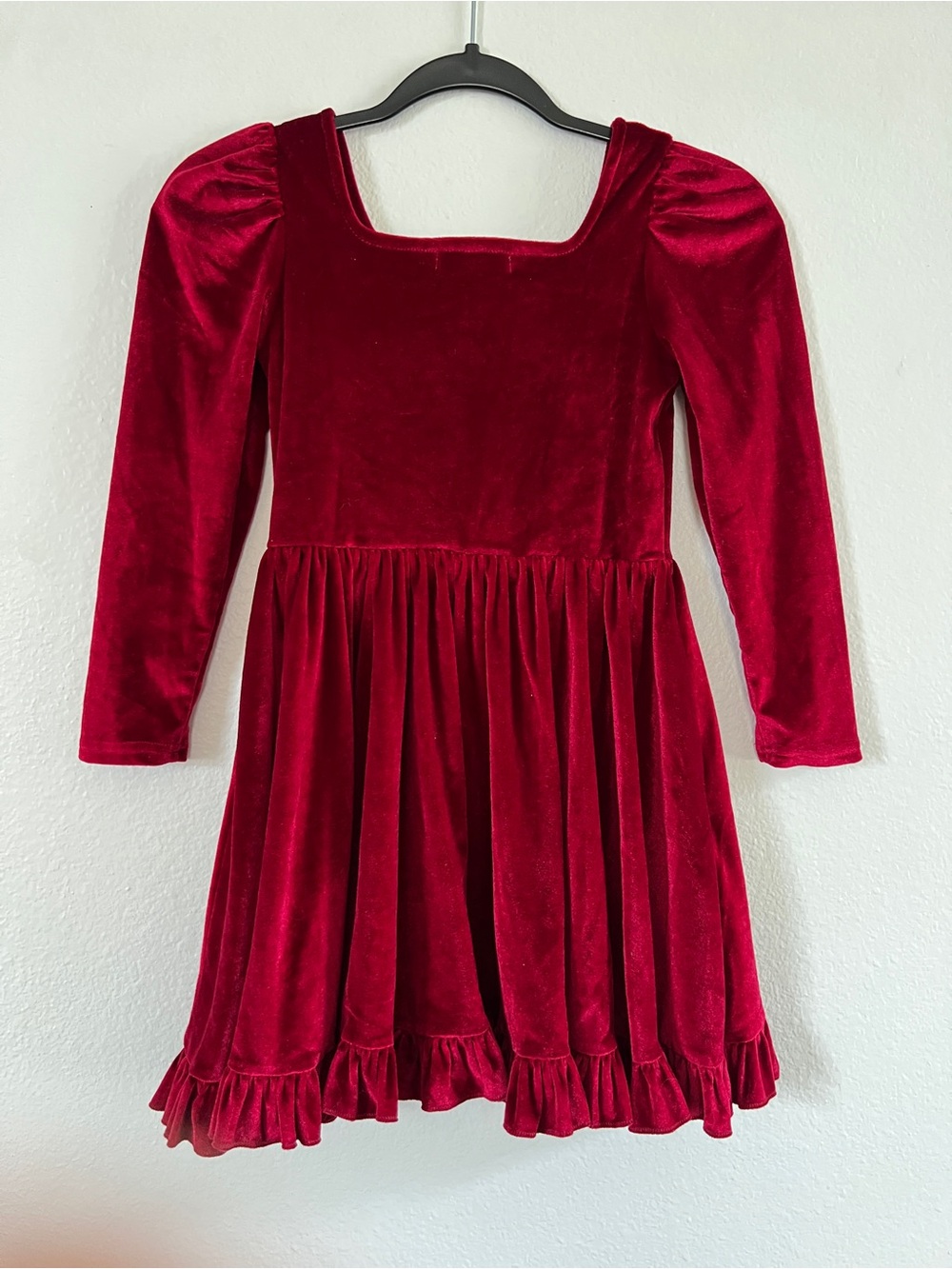 Cranberry Velvet Mod Twirl Dress - Picture 2 of 3